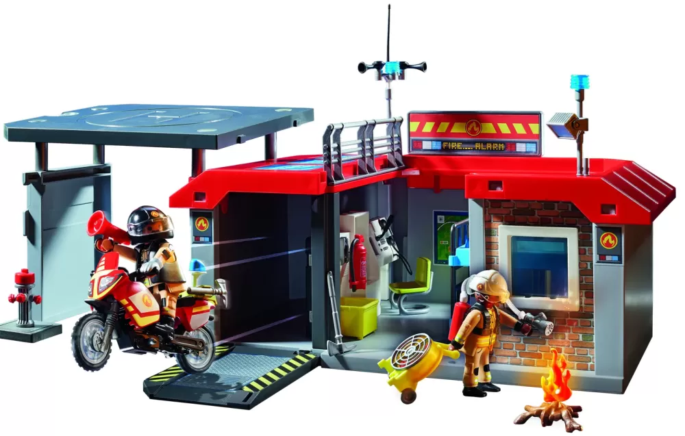 Cheap City Action 71193 Stazione Dei Vigili Del Fuoco Con Motocicletta Giocattolo Da Viaggio Per Bambini Dai 4 Anni In Su Set Costruzioni