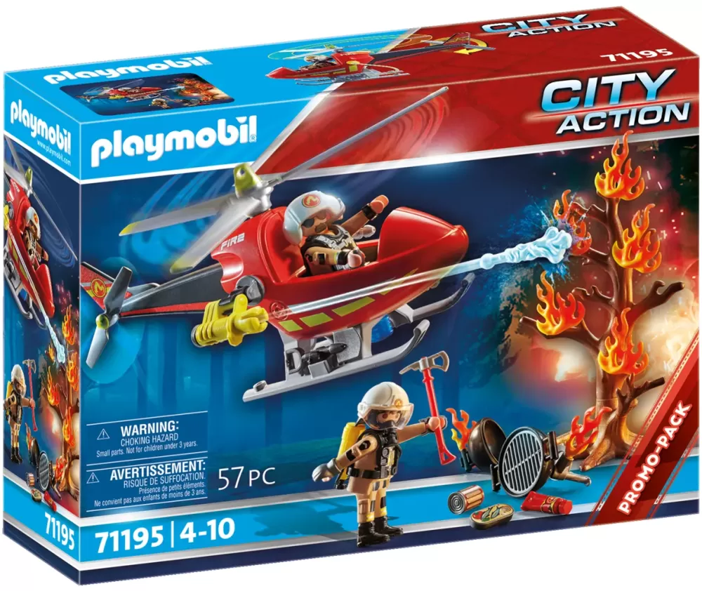 Shop City Action 71195 Elicottero Dei Vigili Del Fuoco, Giocattolo Per Bambini Dai 4 Anni In Su Set Costruzioni