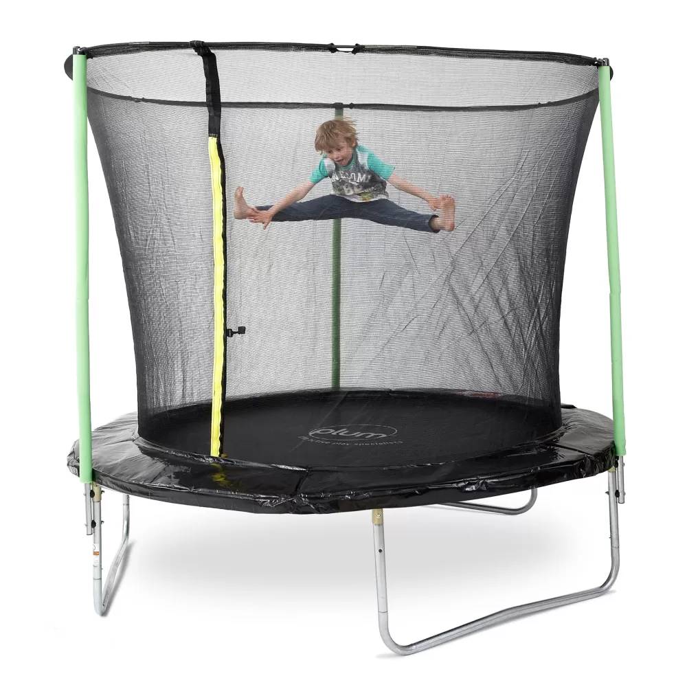 Fashion Plum Trampolino Elastico Bambini Con Protezioni Diametro 244 Cm Trampolini