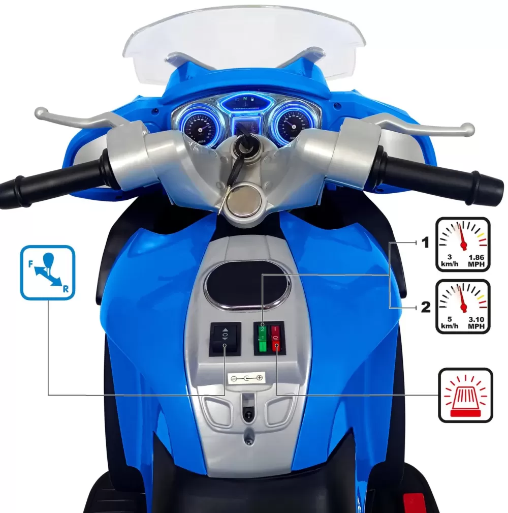 Best Sale Polizia Di Stato Moto 12V, Moto Elettrica Polizia Di Stato Con Luci E Suoni, Per Bambini/E Da 3 Anni Cavalcabili Elettrici