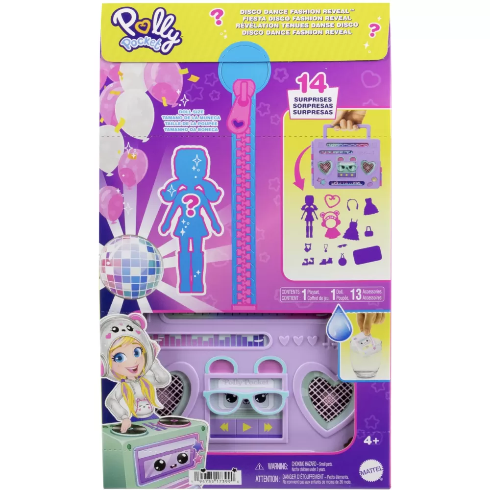 Hot Disco Dance Fashion Reveal, Playset Da Viaggio A Forma Di Stereo Portatile Con Bambola E Accessori Inclusi Mini Dolls