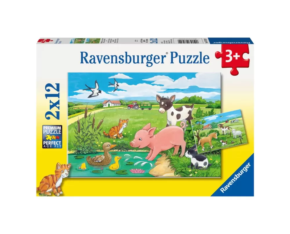 Discount 2 Puzzle 12 Pezzi Fattoria Puzzle Per Bambini