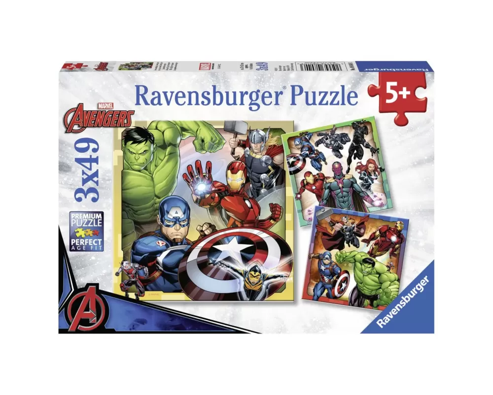 New 3 Puzzle 49 Pezzi Avengers Puzzle Per Bambini