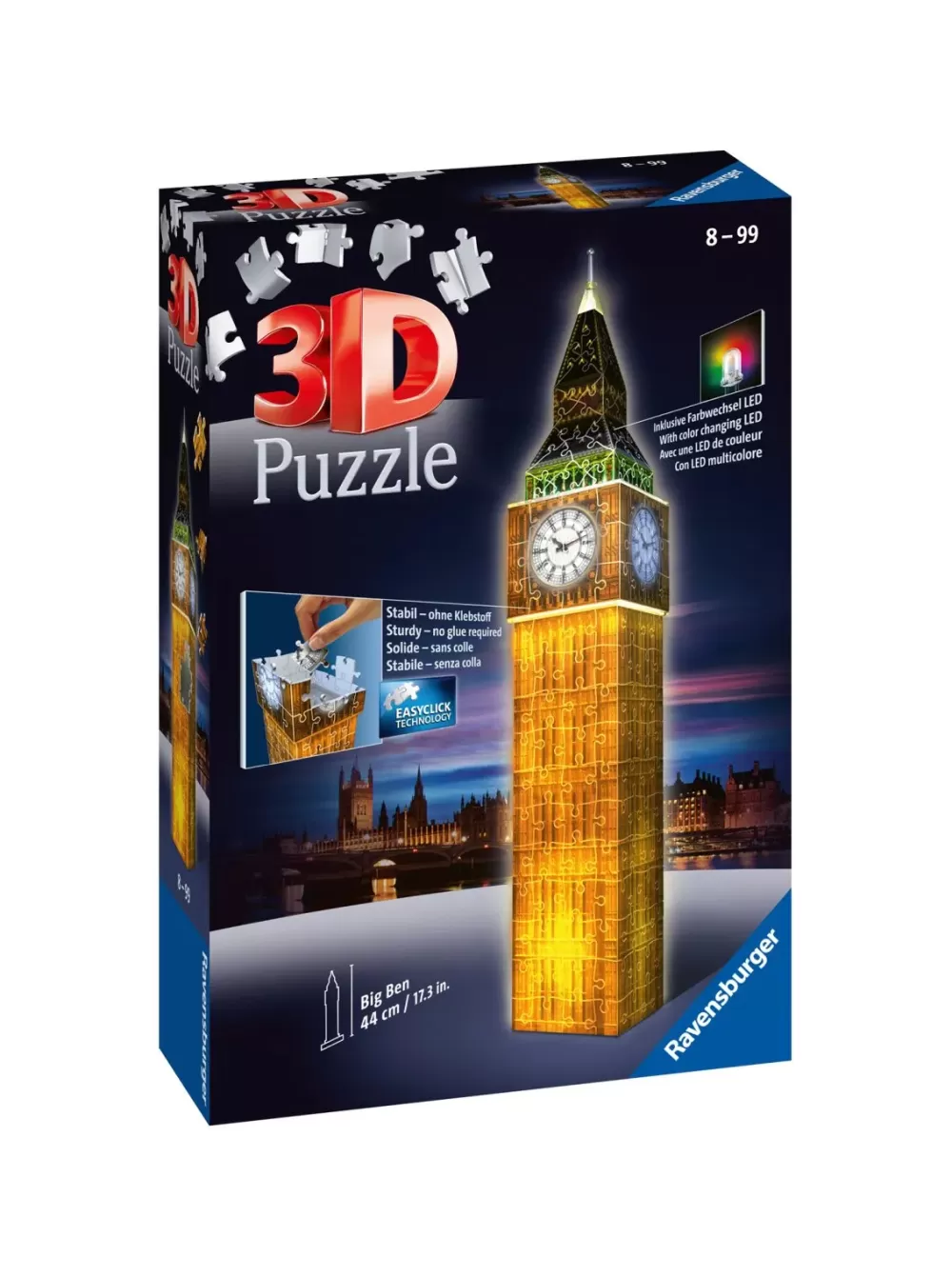Store Big Ben Night Edition, Londra, 216 Pezzi, 10+ Anni Puzzle 3D