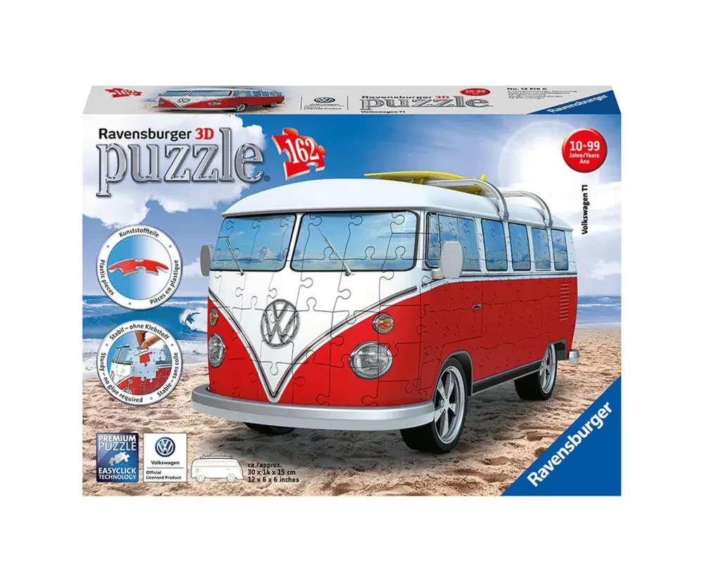 Discount Camper Volkswagen T1, 162 Pezzi, 8+ Anni Puzzle 3D