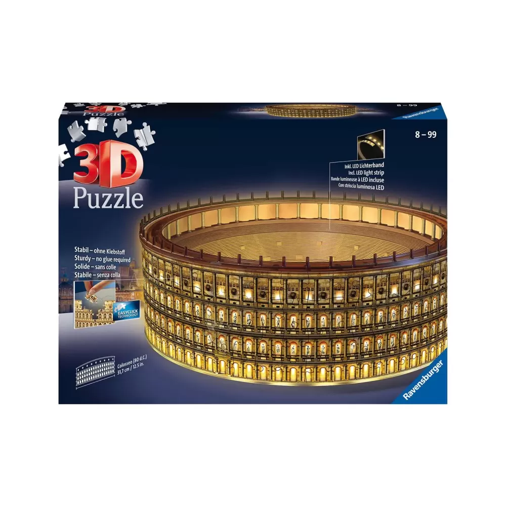 Shop Colosseo Night Edition, Roma, 216 Pezzi, 10+ Anni Puzzle 3D