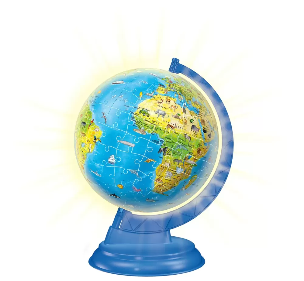 Store Globo Night Edition Con Luce, Impara La Geografia In Inglese, 180 Pezzi, 6+ Anni Puzzle 3D