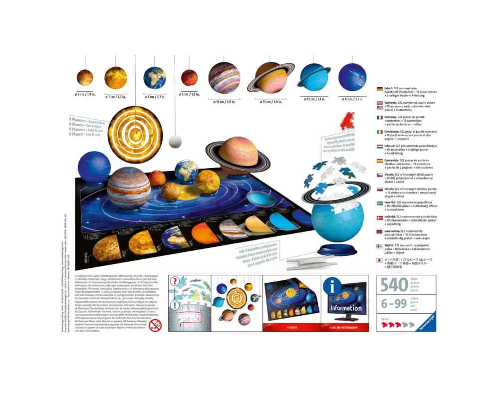 Cheap Il Sistema Planetario, 540 Pezzi, 6+ Anni Puzzle 3D