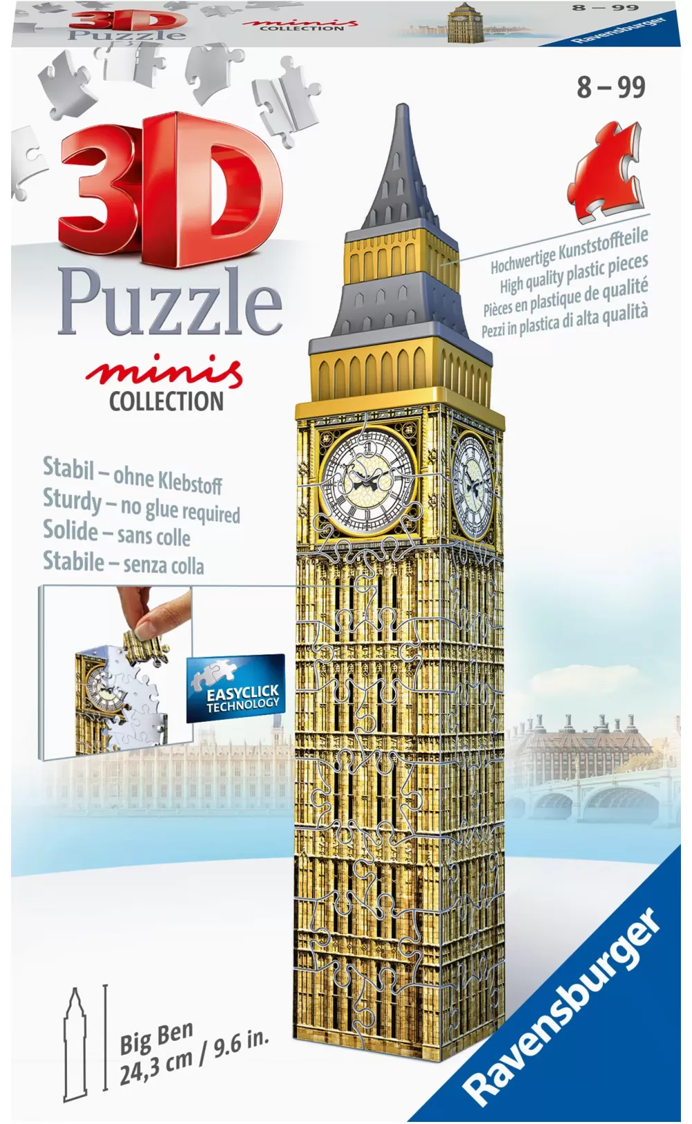 Clearance Mini Big Ben, 54 Pezzi, 8 Anni Puzzle 3D