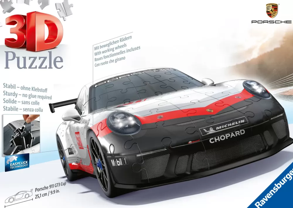 Flash Sale Porsche 911 Gt3 Cup, Veicolo, 108 Pezzi, 10+ Anni Puzzle 3D
