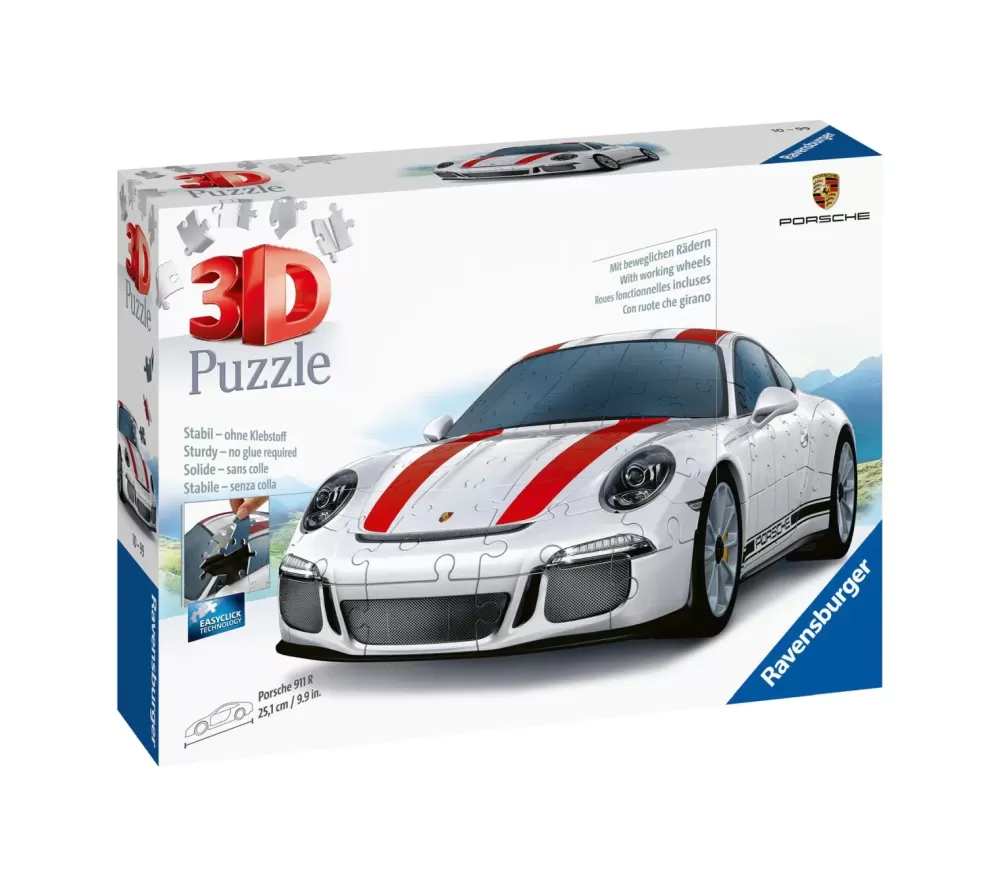 Store 3D Puzzle Porsche 911, Veicolo, 108 Pezzi, 10+ Anni Puzzle 3D
