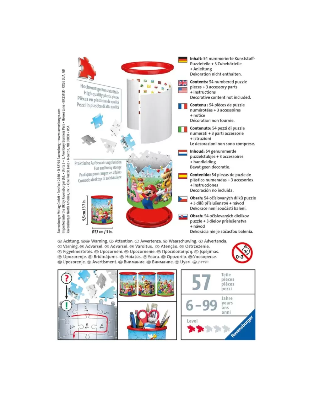 Hot Ravensburger 3D Puzzle Portapenne , 54 Pezzi, 6+ Anni Puzzle 3D