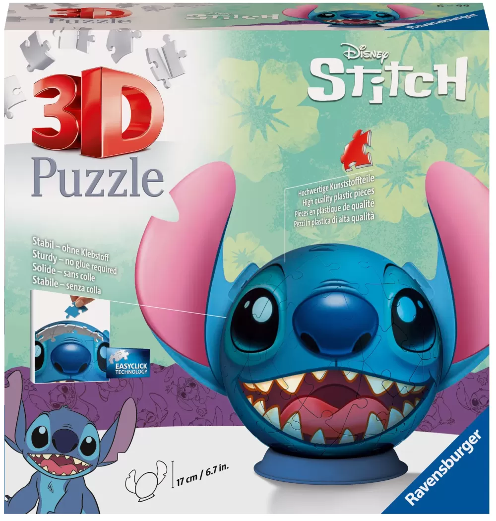 Best Stitch Con Le Orecchie, 72 Pezzi, 6+ Anni Puzzle 3D