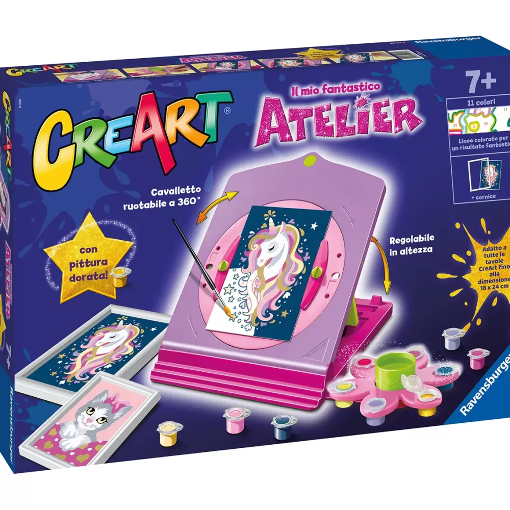 Clearance Ravensburger Per Bambini, Kit Per Dipingere Con I Numeri, 7+, Atelier Unicorn Kit Artistici E Pittura