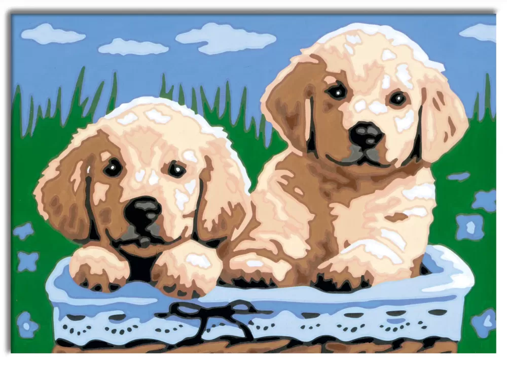 Discount Ravensburger Per Bambini, Kit Per Dipingere Con I Numeri, 7+, Serie E, Cani Retriever Kit Artistici E Pittura