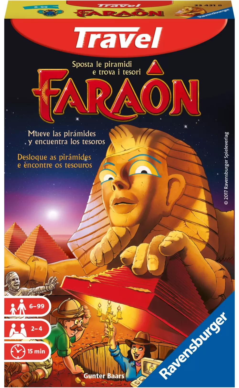 Store Faraon Travel Edition, Gioco Da Tavolo Tascabile, 2-4 Giocatori, 6+ Anni Giochi Tascabili E Da Viaggio