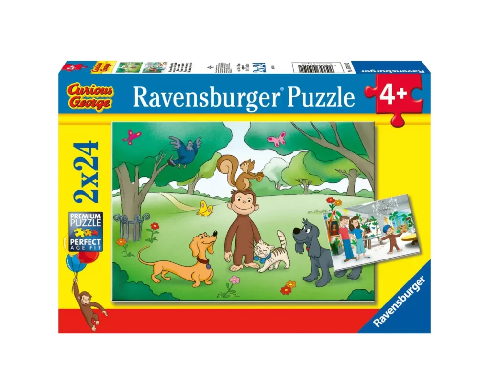 Cheap Puzzle 2X24 Pezzi Curioso Come George Puzzle Per Bambini