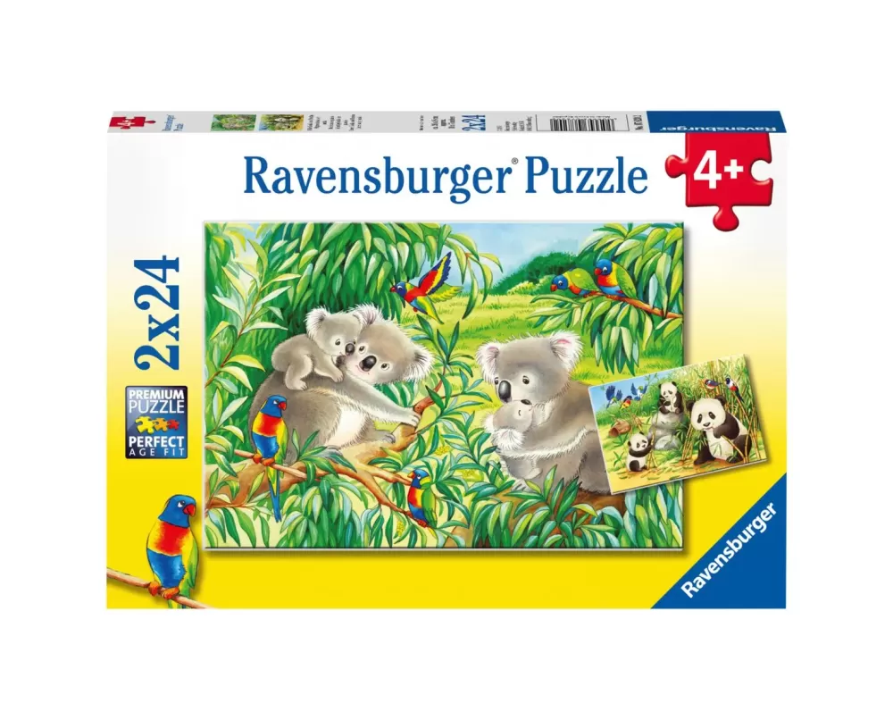 Sale Puzzle 2X24 Pezzi Dolci Koala E Panda Puzzle Per Bambini