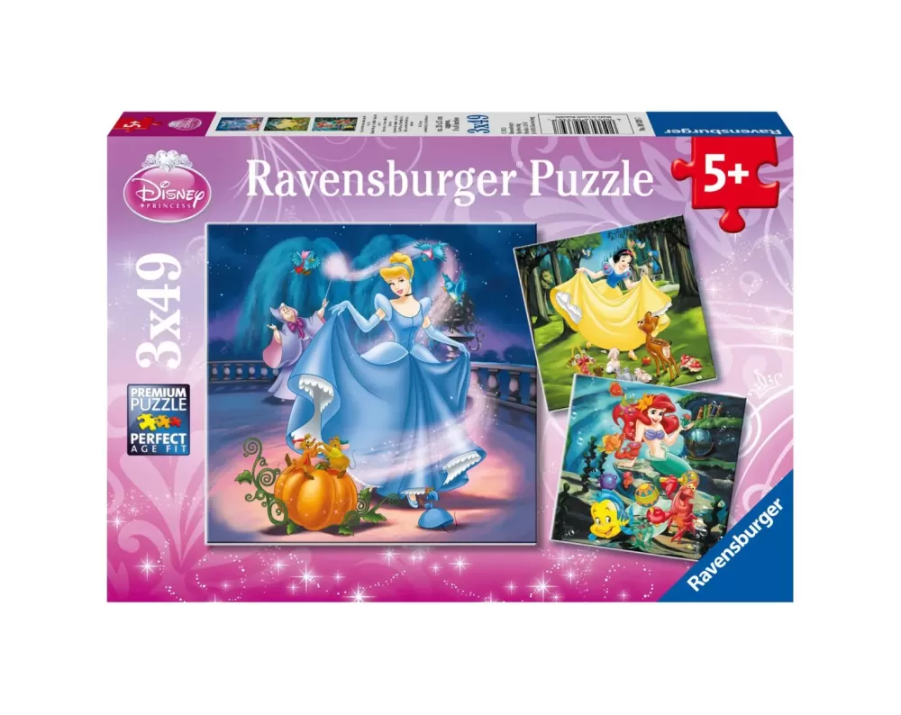 Flash Sale Ravensburger Puzzle 3X49 Pezzi Principesse Disney A Puzzle Per Bambini