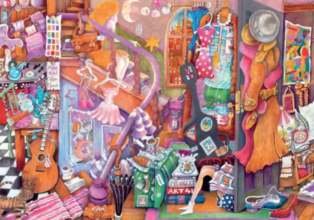 Fashion Puzzle La Stanza Della Studentessa, 500 Pezzi, Puzzle Adulti Puzzle 500 Pezzi