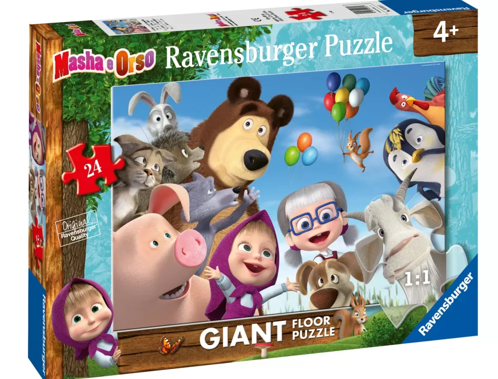 Store Puzzle Masha E Orso, Collezione 24 Giant Pavimento, 24 Pezzi, Eta Raccomandata 3+ Anni Puzzle Per Bambini
