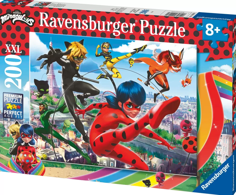 New Puzzle Miraculous, 200 Pezzi Xxl, Eta Raccomandata 8+ Anni Puzzle Per Bambini