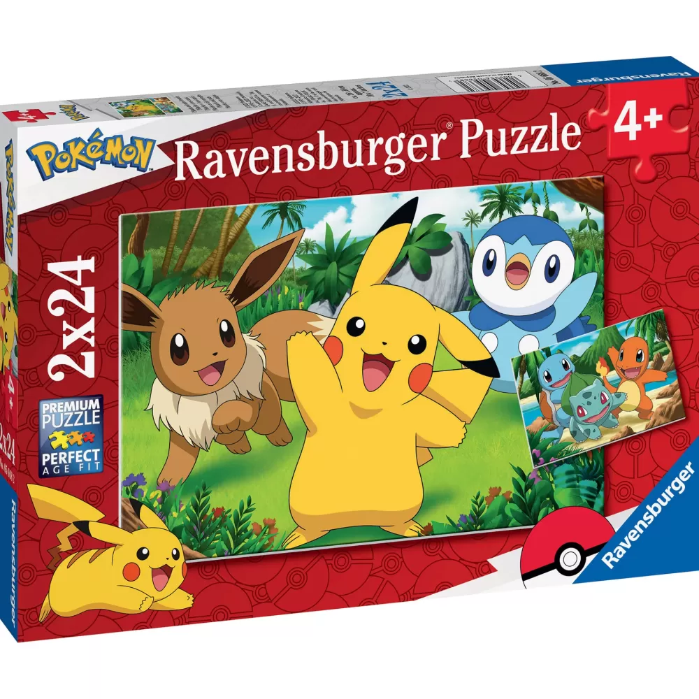 Best Sale Puzzle Pokemon, Collezione 2 24, 2 Puzzle Da 24 Pezzi, Eta Raccomandata 4+ Anni Puzzle Per Bambini