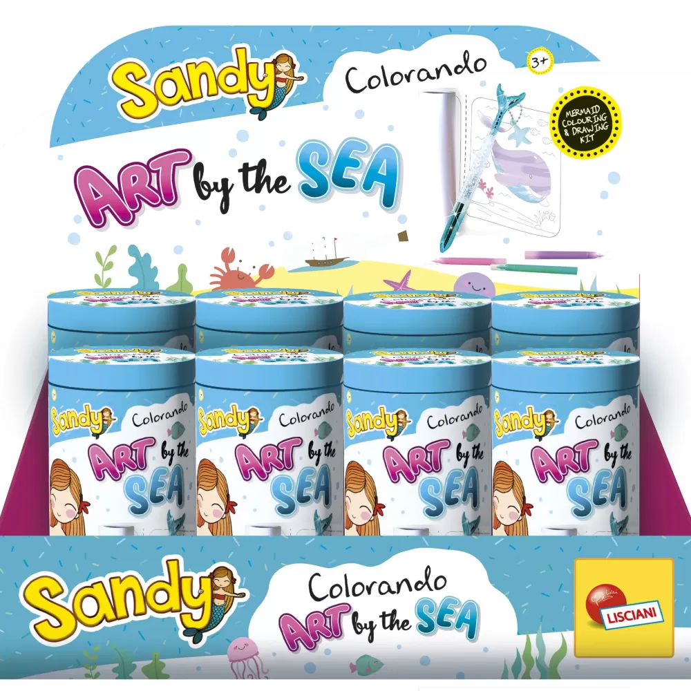 Cheap Sandy Colorando Art By The Sea In Display Da 8 Mosaici, Sabbia, Glitter