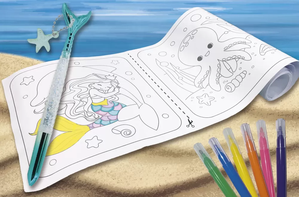 Cheap Sandy Colorando Art By The Sea In Display Da 8 Mosaici, Sabbia, Glitter