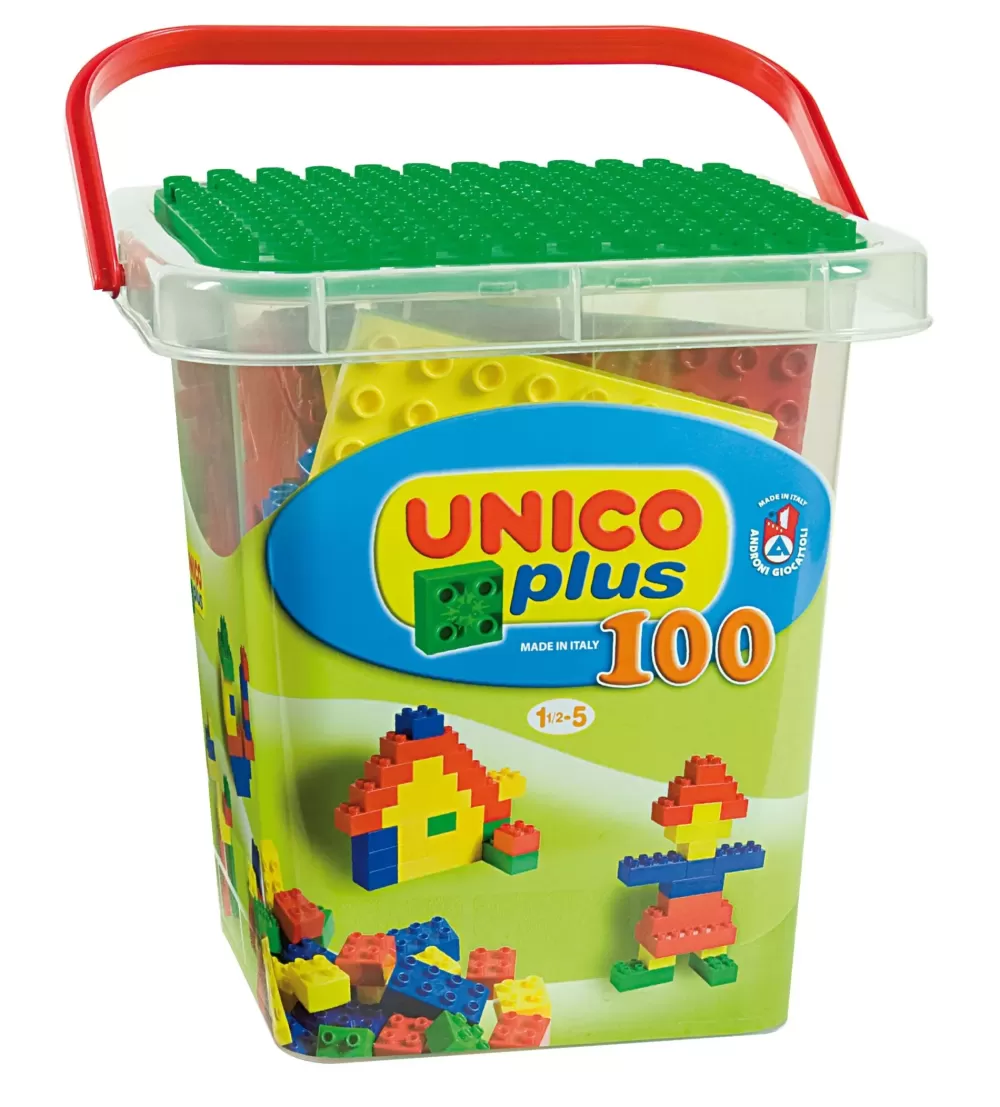 New Secchio plus 100 Pz Altri Personaggi Costruzioni Bambini