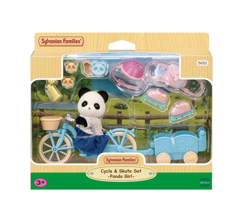 Sale Set Bici E Pattini Ragazza Panda Mini Dolls