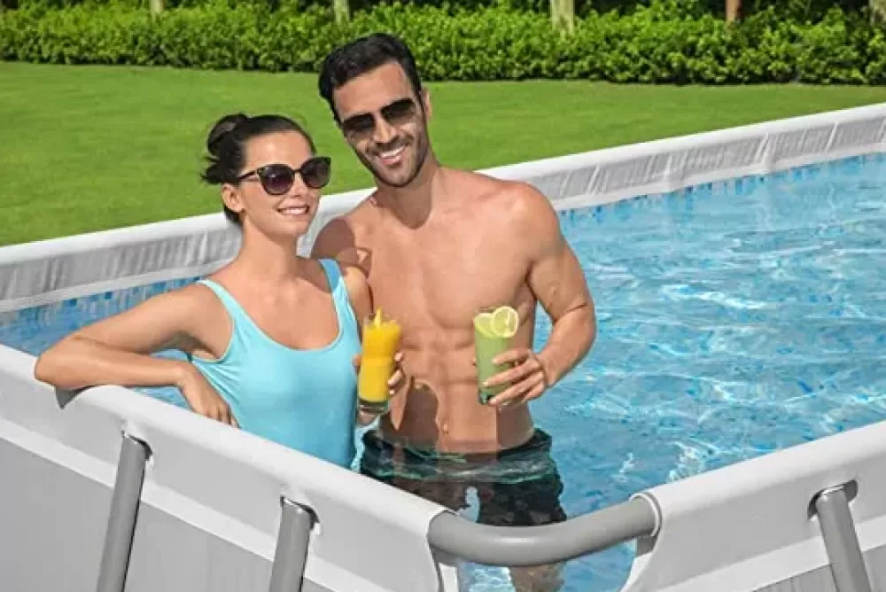 Best Sale Set Piscina Fuori Terra Power Steel ® Da 6.40 M X 2.74 M X 1.32 M Piscine Da Giardino