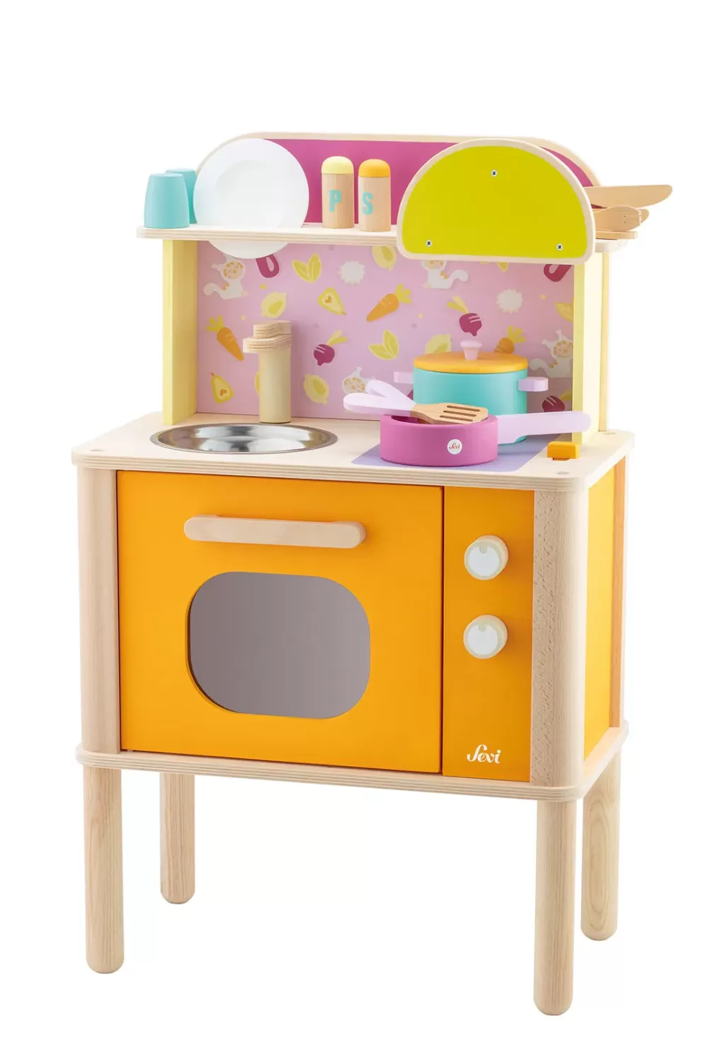 Best Sale Sevi Cucina (16 Pz) Giochi Di Imitazione In Legno