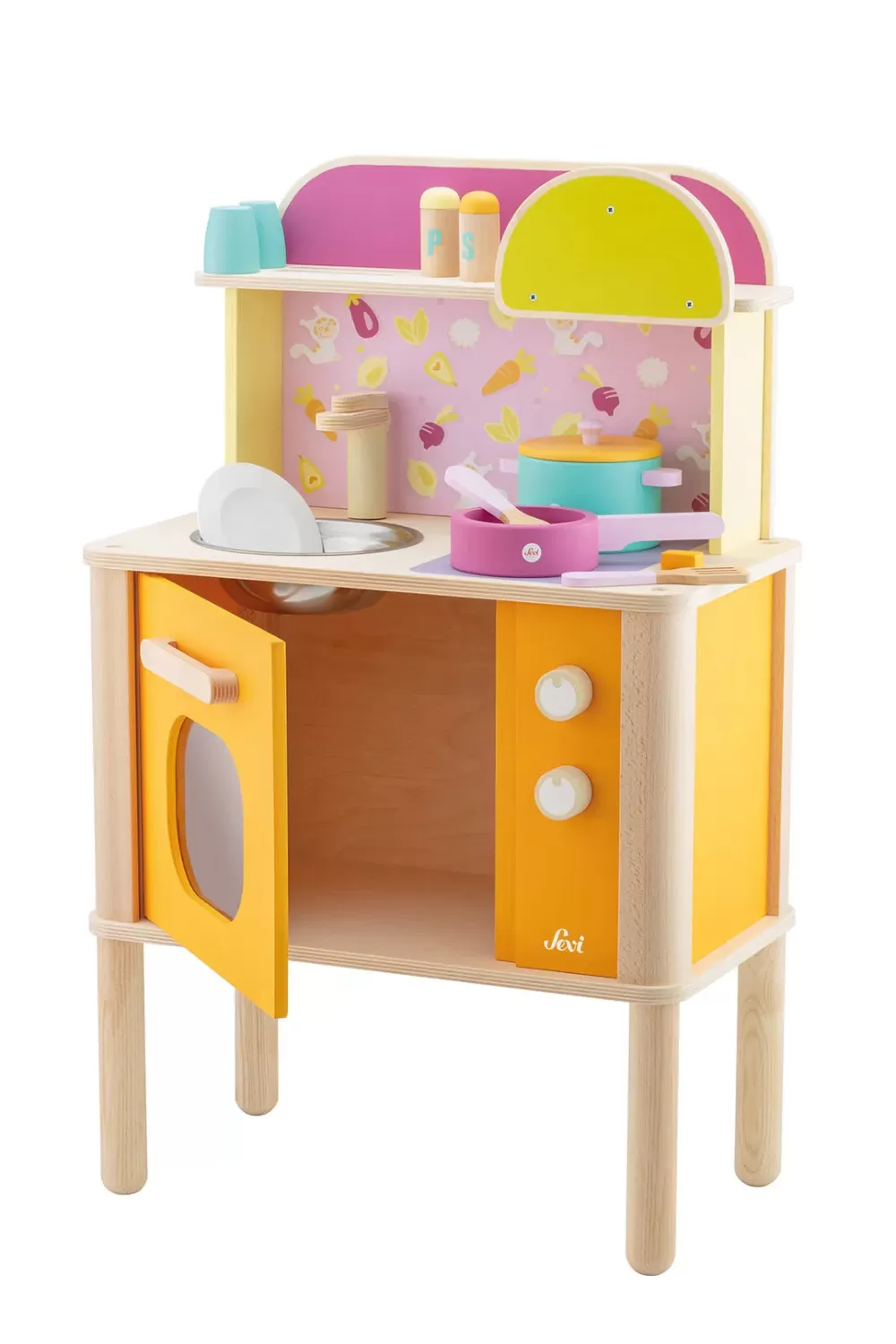 Best Sale Sevi Cucina (16 Pz) Giochi Di Imitazione In Legno