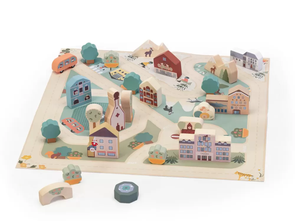 New Sevi Play Puzzle Villaggio Delle Alpi Puzzle In Legno