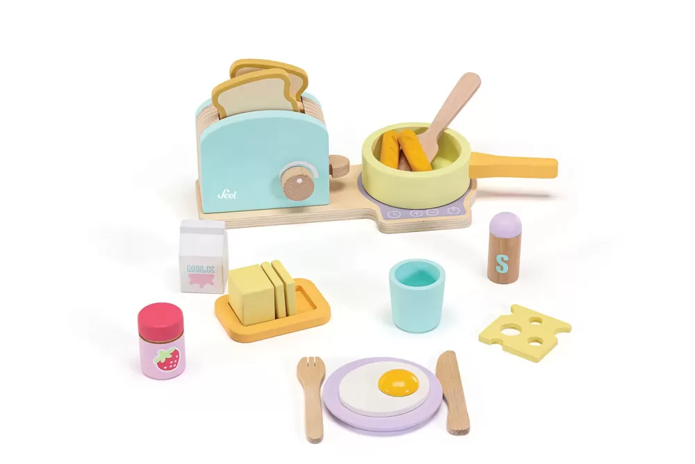 Discount Sevi Set Prima Colazione (21 Pz) Giochi Di Imitazione In Legno