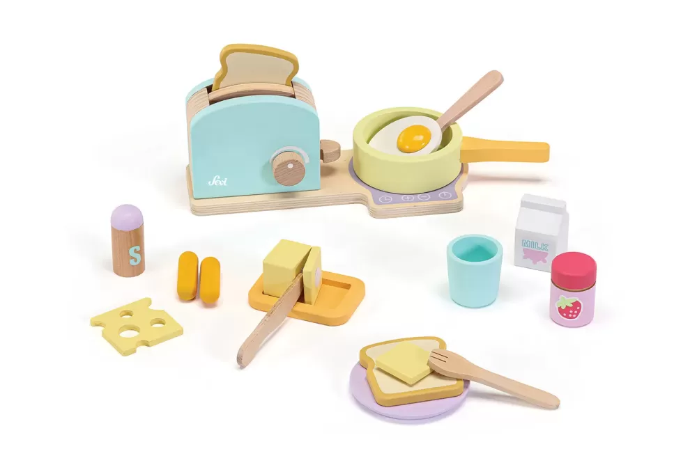 Discount Sevi Set Prima Colazione (21 Pz) Giochi Di Imitazione In Legno