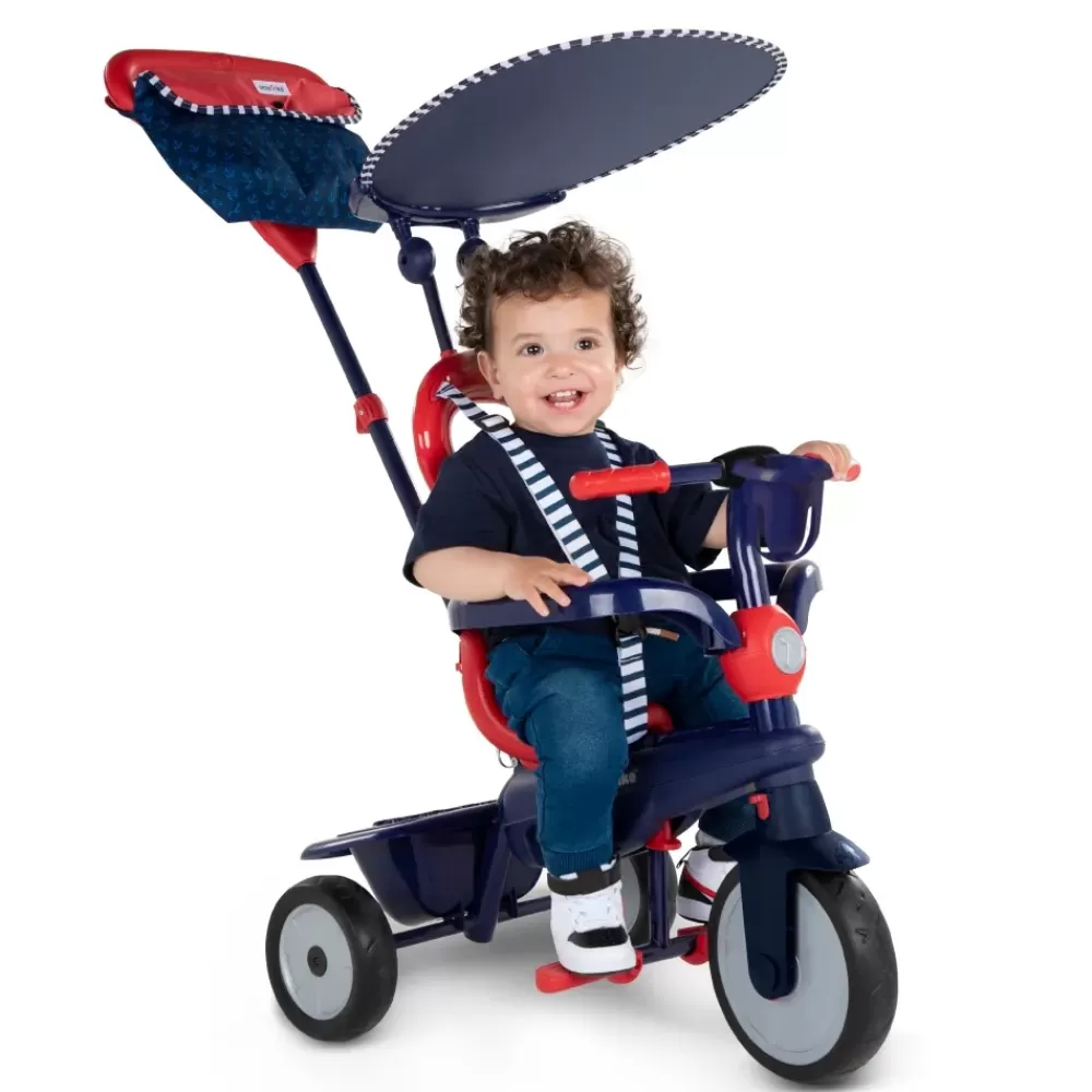 Clearance Smartrike Vanilla 4 In 1 Triciclo Per Bambini Dai 15 Mesi Con Maniglione Direzionale Touch Steering E Equipaggiamento Di Sicurezza Blu Navy Tricicli E Balance Bikes