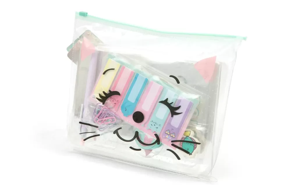 Hot Stationery Bag Bustina Con Set Notebook Cancelleria E Accessori