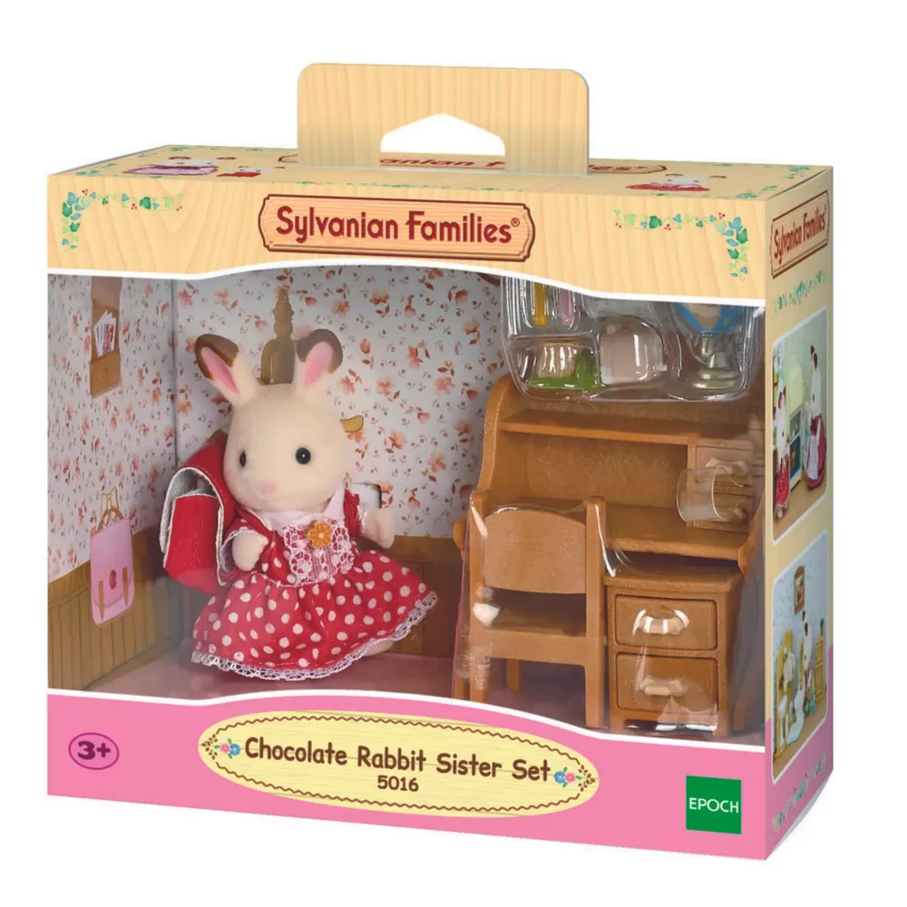 Clearance Sorella Coniglio Cioccolato E Scrivania Mini Dolls