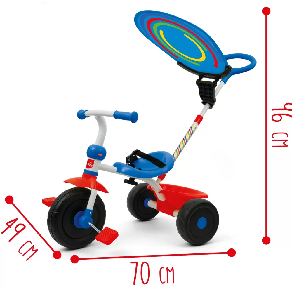 Best Triciclo Regolabile Con Ruote Libere E Maniglione Per Bambini Dai 10 Mesi | Cestino Inclinabile, Capote Parasole E Massimo Di 20Kg Tricicli E Balance Bikes