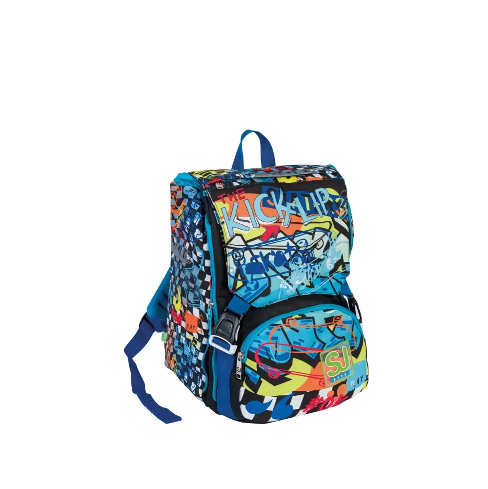 Outlet Zaino Sdoppiabile Big Sj Gang Estensibile Tramite Zip Laterali Scuola