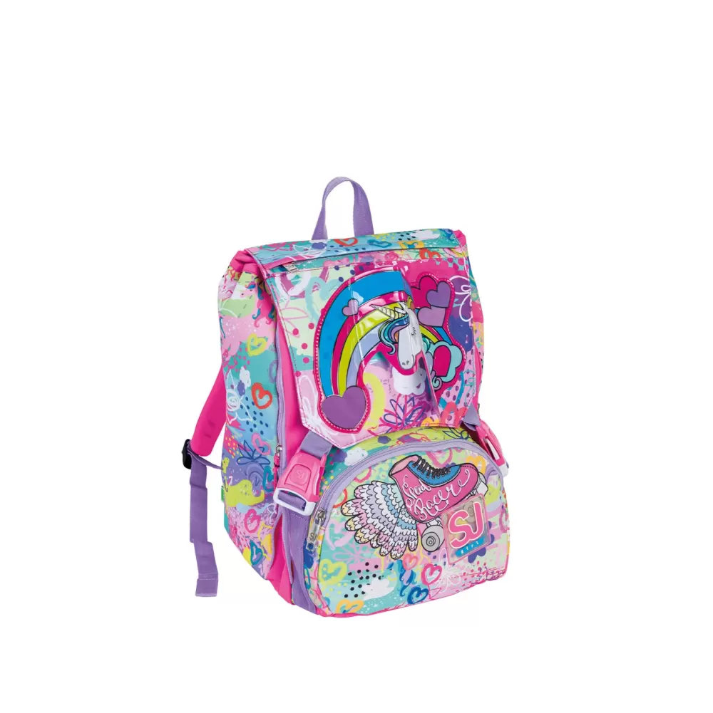 Store Zaino Sdoppiabile Big Sj Gang Estensibile Tramite Zip Laterali Scuola